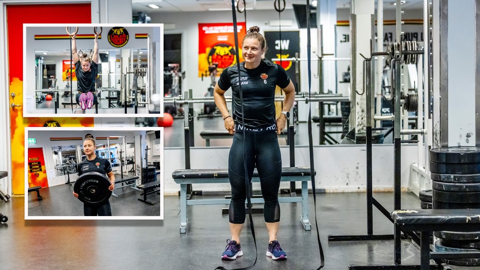 Jenni Hiirikoski är dominant på isen och även i gymmet där hon tillbringar många timmar i veckan.