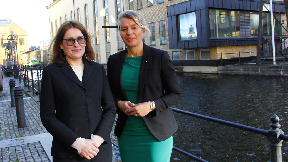 Angelica Hull och Sophia Jarl är nöjda med att ha hittat varandra. "Vi ser stora möjligheter här i Norrköping", säger Angelica Hull, vd för Swedish Biofuels.