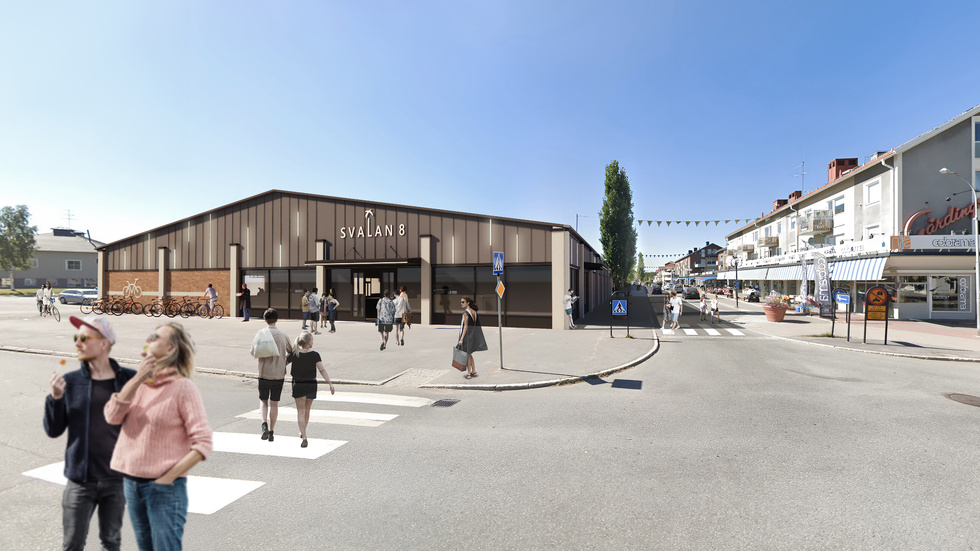 Tanken är att en av ingångarna till fastigheten ska vara på kortsidan och en ingång ska vara från Storgatan. Arkitektfirman har färgmatchat fasaden med övriga storgatan för att den inte ska sticka ut för mycket.