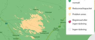 Problem med mobiltäckningen norr om Skellefteå