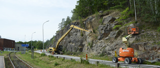 Bergvägg vid Överum ska putsas