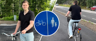 Omtvistad cykelbana klar: "Var försiktig så du inte krockar"