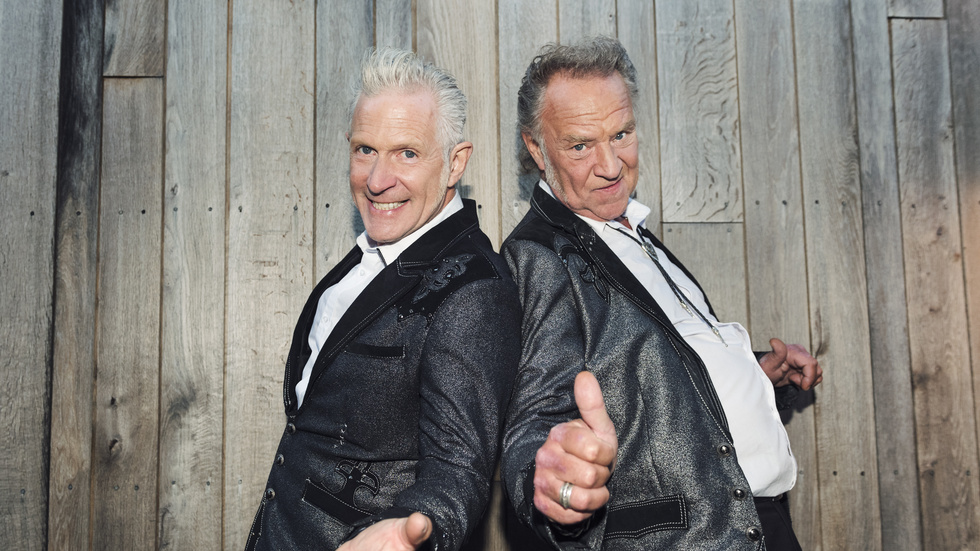 Matte Lagerwall och Ingmar Wallén, originalmedlemmar i The Boppers. Ingmar bodde på Gotland under sena 1980-talet och har längtat tillbaka sedan dess.