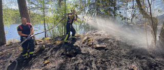 Brandmän stoppade hundratals kvadratmeter stor brand