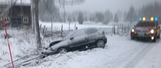 Trafikolycka mellan Vena och Vimmerby • Bilist körde in i träd