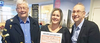 Hon blev passagerare 400 000 på Skellefteå Airport