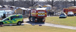 Gräsbrand efter grillning