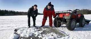 Här förbereds för isgolf