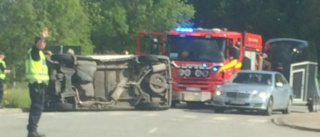 En till sjukhus efter trafikolycka