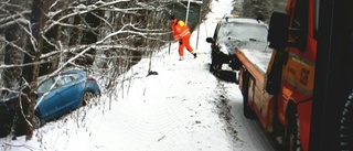 Flera trafikolyckor i snövädret