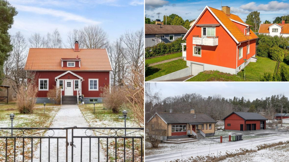 Husen på Skogshagagatan, Hökvägen och Åldersbäcksvägen är alla tre ute till försäljning.