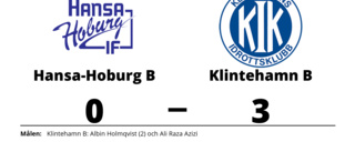 Fortsatt tungt för Hansa-Hoburg B efter förlust mot Klintehamn B