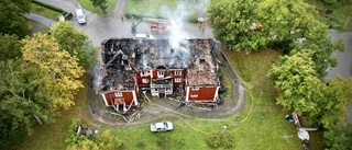 Så ser huset ut från ovan efter storbranden