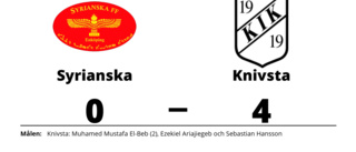 Förlust med 0-4 för Syrianska mot Knivsta