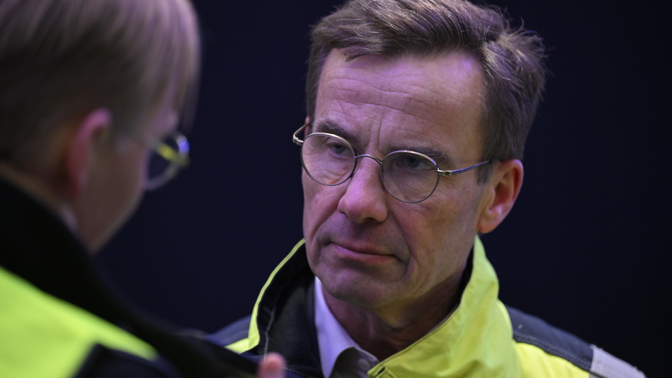 Statsminister Ulf Kristersson (M) på besök på SSAB Oxelösund.