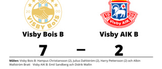 Målfest när Visby Bois B besegrade Visby AIK B