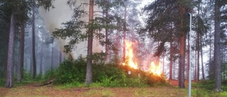  Utställningskåta vid hembygdsgård nedbrunnen