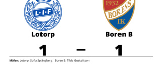 Lotorp tappade ledningen mot Boren B