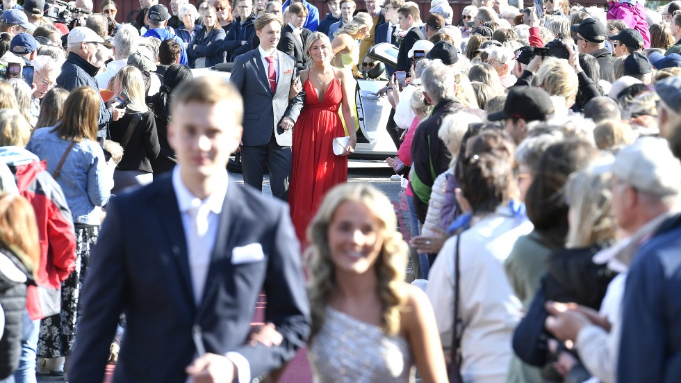 Morgan Boman och Hedvig Lindström på röda mattan. 