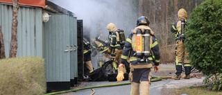 Garage i Stenhagen i brand