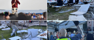 Publiken knäckte bord och bänkar under Hellströms konsert