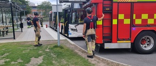 Befarad brand i buss vid Vrinnevisjukhuset