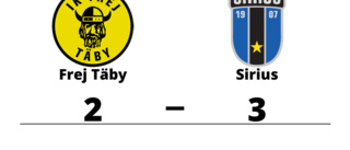 Frej Täby kunde inte stoppa formstarka Sirius