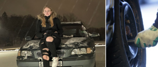 Izabelle, 16, åker kommunen runt och byter däck ✓"Det finns äldre som har problem" ✓Lärt sig av farfar ✓Napp via Facebook