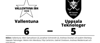 Uppsala Teknologer förlorade borta mot Vallentuna