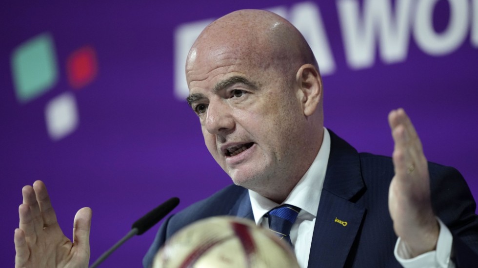 Fifa-ordföranden Gianni Infantino under VM i Qatar. Arkivbild.