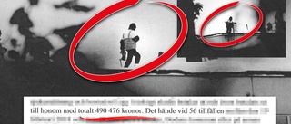 Polisens bildbevis: Sjukskriven skottade tak och bytte panel