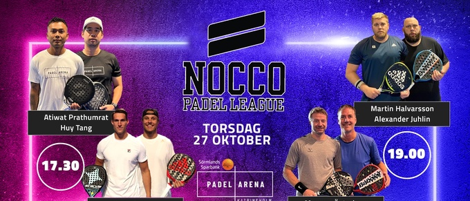 Dubbla omgångar i Nocco Padel League