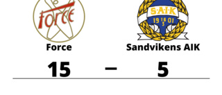 Revansch när Force besegrade Sandvikens AIK