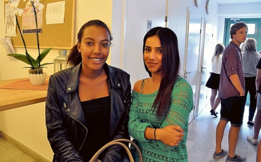 Sofie Diakiti och Emylia Moram tyckte att föreläsningen var sorglig men jättebra, och tar med sig tänkvärda ord i framtiden.