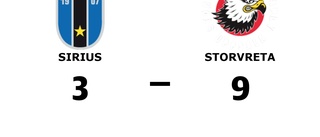 Storförlust när Sirius föll mot Storvreta i IFU Arena