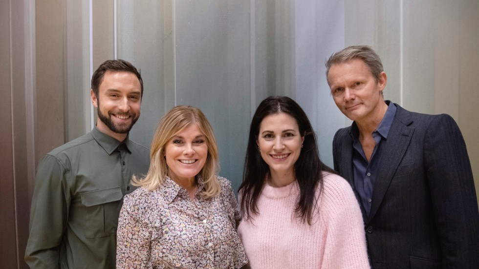 Måns Zelmerlöv, Pernilla Wahlgren, Nour el Refai och Felix Herngren agerar expertpanel i TV4:s underhållningssatsning "Masked singer Sverige". Arkivbild.