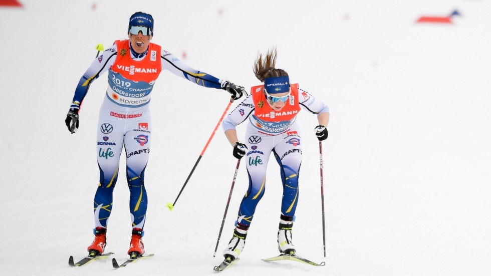 Charlotte Kalla lämnade över till Ebban Andersson som inte hade någon chans att ta igen avståndet till täten.