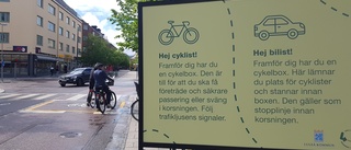 Cykelboxen har kommit till Luleå: "Ska kunna glida fram framför bilarna"