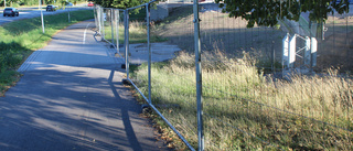 Tog en promenad - slogs omkull av flygande stängsel