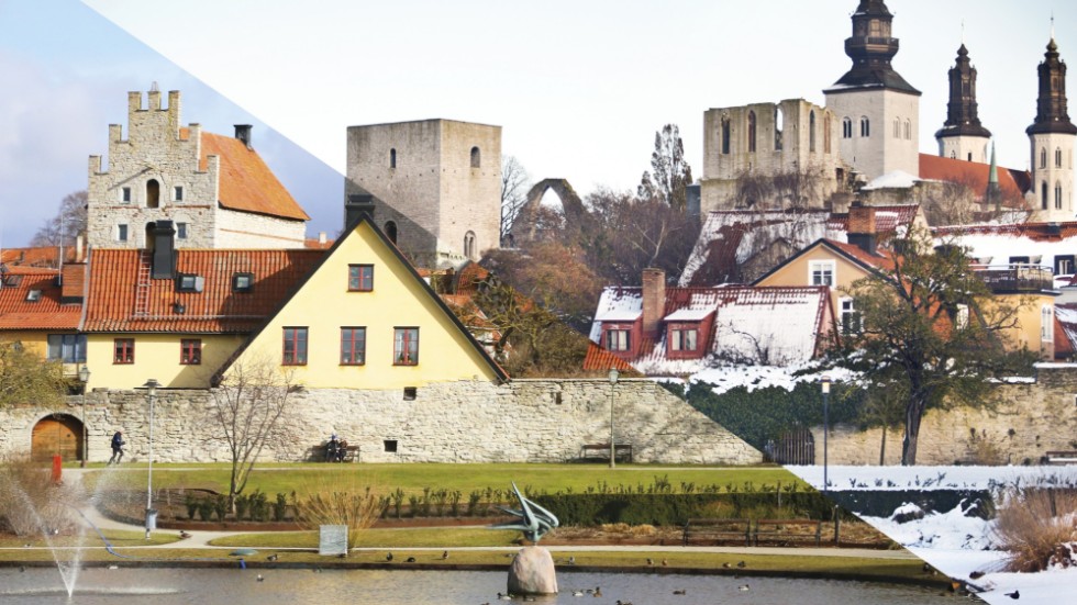 Kommer Visby att kläs i vinterskrud på julafton? Absolut inte. Solen kan däremot titta fram under dagen.