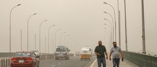 Sandstorm stoppar flygtrafik i Irak