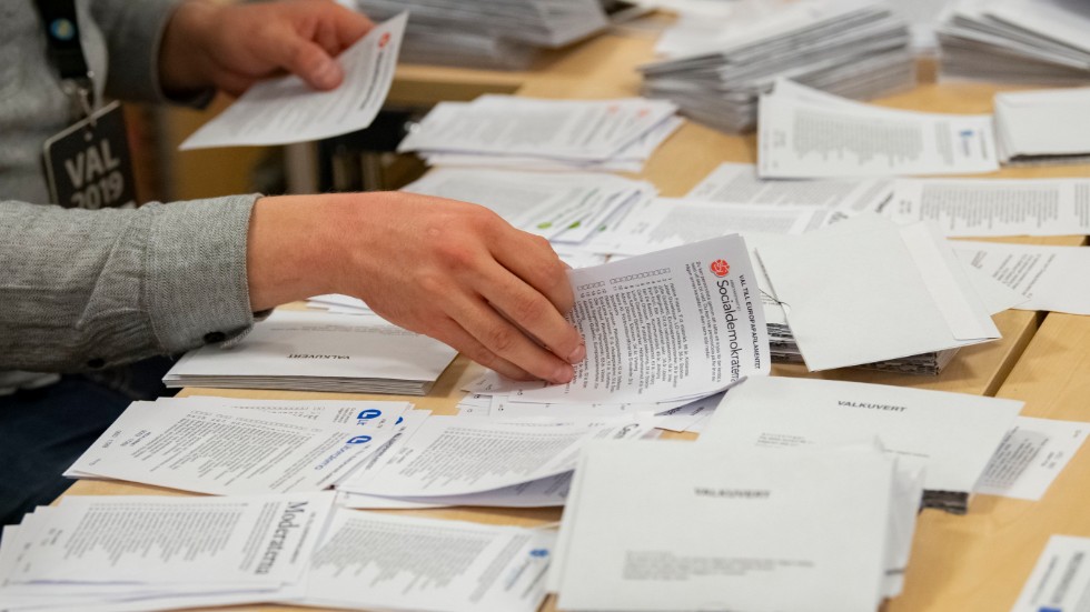 Så här såg det ut när röster räknades i Malmö efter senaste valet till EU-parlamentet.