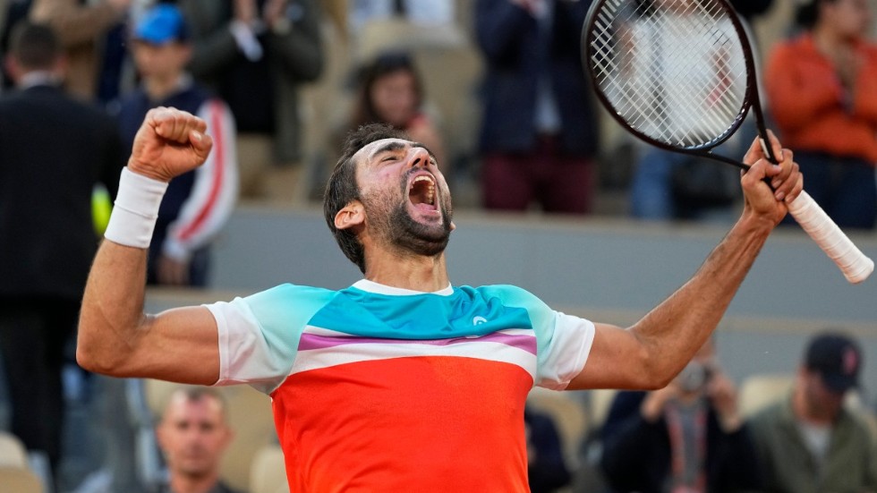 Marin Cilic jublar.