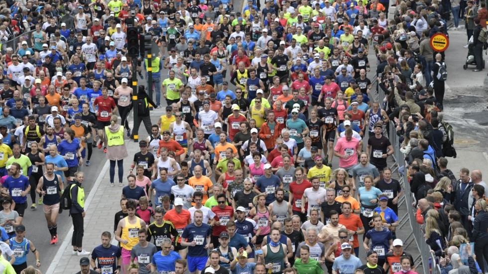 Starten i Stockholm marathon 2019. Arkivbild.