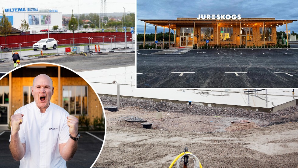 "Vi tror väldigt mycket på Eskilstuna så det blir vår större modell av hus, som det vi har i bland annat Värnamo och Mjölby", säger Johan Jureskog som tillsammans med sin bror ,Ludvig Jureskog, öppnar hamburgerrestaurangen Jureskogs på nya Skiftinge handelsområde i mitten av februari 2022.