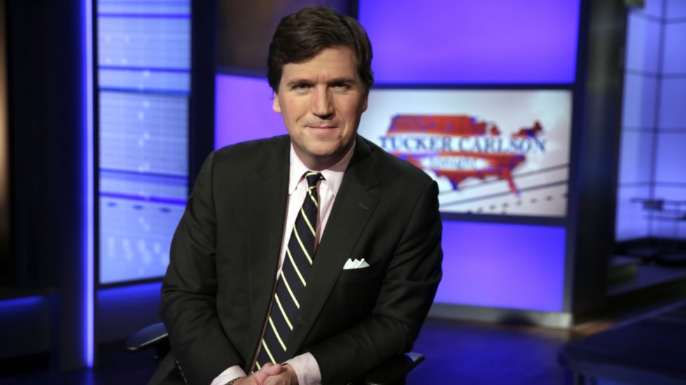 Den konservative Fox News-profilen Tucker Carlson. Arkivbild.