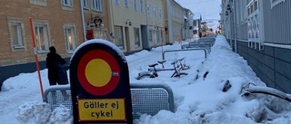 Överdrivet antal cykelställ   