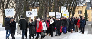 Pensionärer protesterade