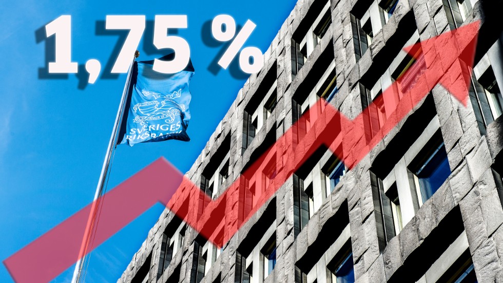 Redan i juni höjde Riksbanken räntan med 50 punkter från 0,25 procent till 0,75. På tisdagen höjdes den ytterligare med en procentenhet till 1,75 procent.
