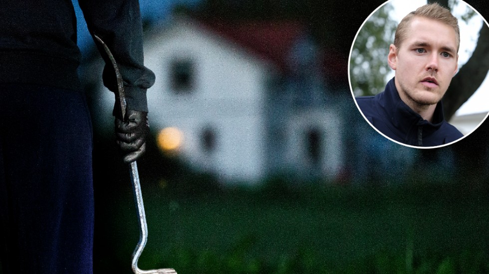 Dennis Johansson Strömberg, polisens presstalesperson, om inbrottet i Mariefred: "Vi har spärrat av för att kunna göra en brottsplatsundersökning."